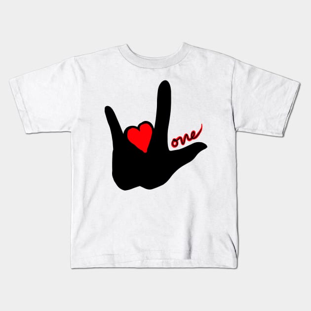 ILY Design Kids T-Shirt by we_heart_asl